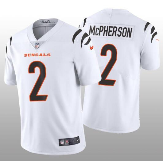 Men's White Cincinnati Bengals #2 Evan McPherson Vapor Untouchable Limited Stitched Jersey